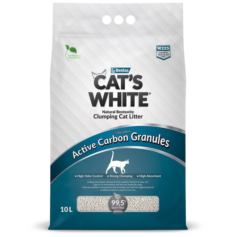 CAT'S WHITE Наполнитель для кошачьего туалета CAT’S WHITE комкующийся с гранулами активированного угля 10л — цена и наличие CAT'S WHITE Наполнитель для кошачьего туалета CAT’S WHITE комкующийся с гранулами активированного угля 10л