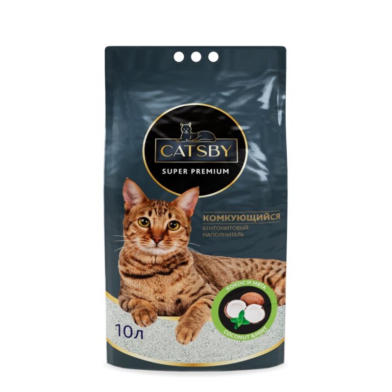 Наполнитель для кошачьего туалета CATSBY Coconut&mint комкующийся минеральный 10л Наполнитель для кошачьего туалета CATSBY Coconut&mint комкующийся минеральный 10л