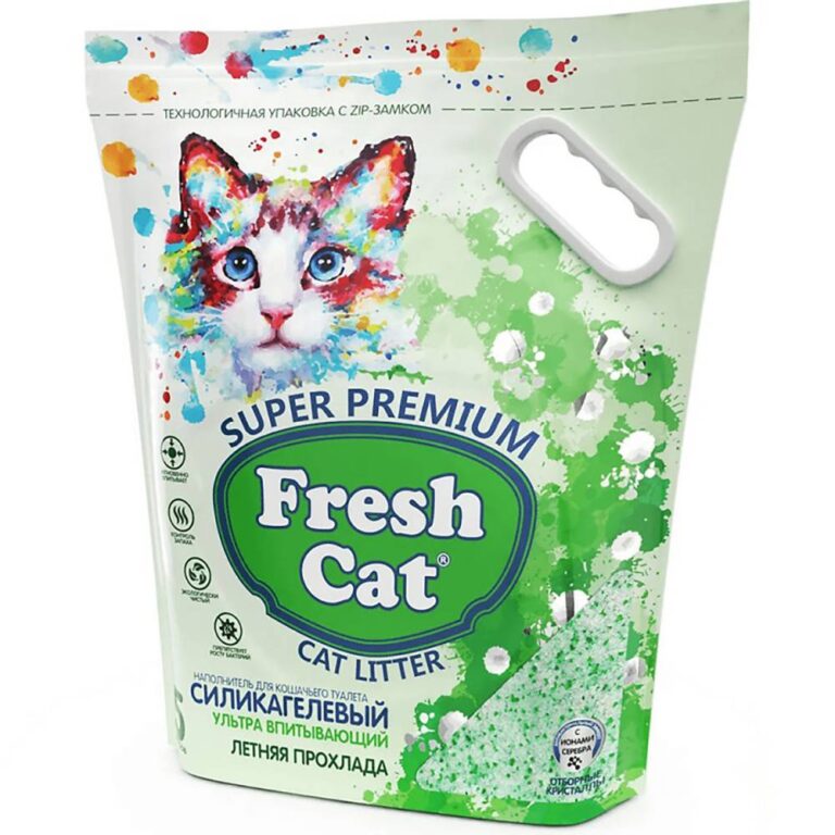 Наполнитель для кошачьего туалета FRESH CAT силикагелевый впитывающий с ароматом Летняя прохлада 5л — цена и наличие Наполнитель для кошачьего туалета FRESH CAT силикагелевый впитывающий с ароматом Летняя прохлада 5л
