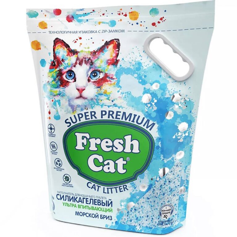 Наполнитель для кошачьего туалета FRESH CAT силикагелевый впитывающий с ароматом Морской бриз 5л — цена и наличие Наполнитель для кошачьего туалета FRESH CAT силикагелевый впитывающий с ароматом Морской бриз 5л