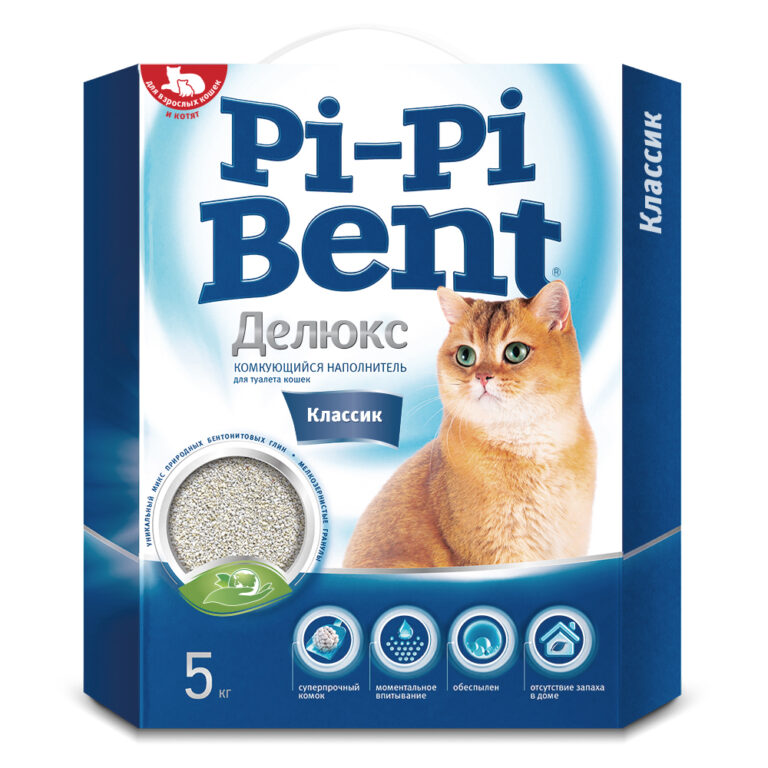 Наполнитель для кошачьего туалета PI-PI BENT DeLuxe Classic комкующийся, коробка 5кг Наполнитель для кошачьего туалета PI-PI BENT DeLuxe Classic комкующийся, коробка 5кг