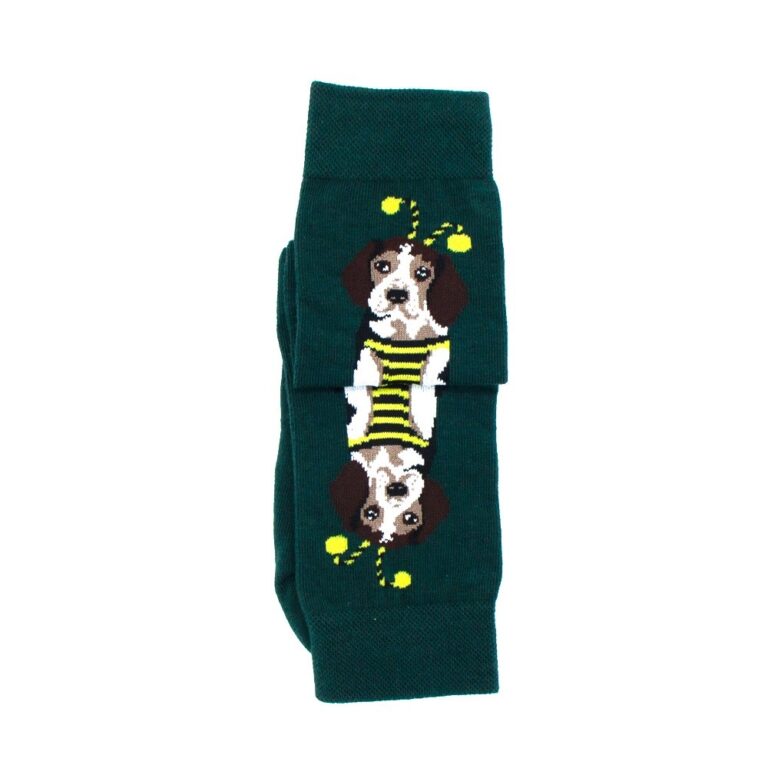 Носки MASTER SOCKS Бигль зелёный женские р.25