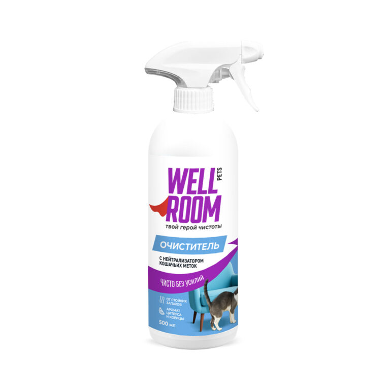 Очиститель WELLROOM с нейтрализатором запаха против кошачьих меток 500мл