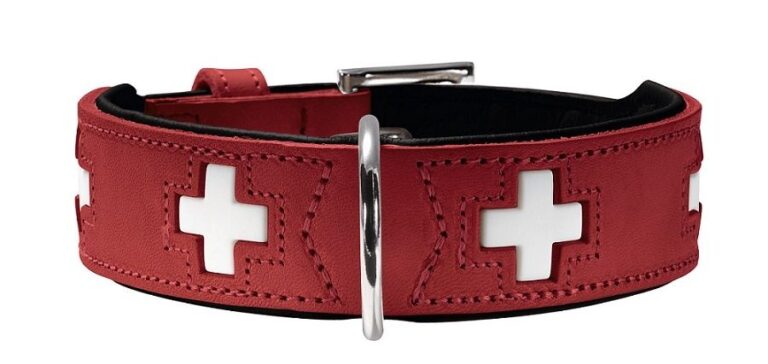 Ошейник для собак HUNTER Swiss 32 кожа красный/черный 24-28см — цена и наличие Ошейник для собак HUNTER Swiss 32 кожа красный/черный 24-28см