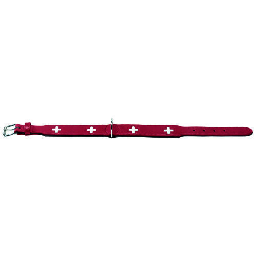 Ошейник для собак HUNTER Swiss 42 кожа красный/черный 35-39,5см Ошейник для собак HUNTER Swiss 42 кожа красный/черный 35-39,5см