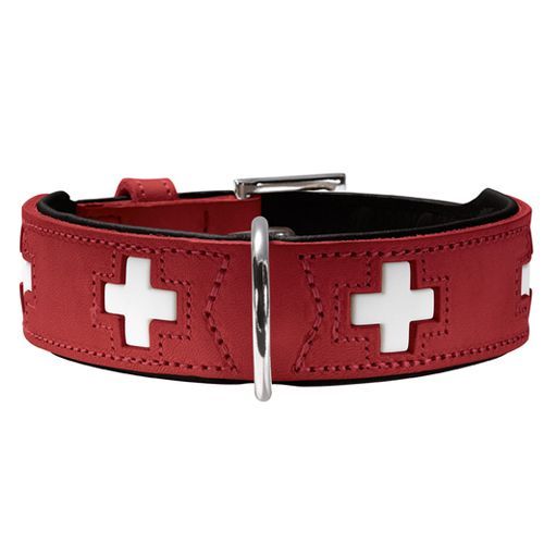 Ошейник для собак HUNTER Swiss 60 кожа красно-черный 47-54см Ошейник для собак HUNTER Swiss 60 кожа красно-черный 47-54см