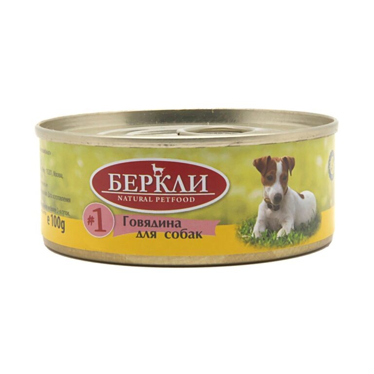 Корм для собак BERKLEY №1 Говядина банка 100г