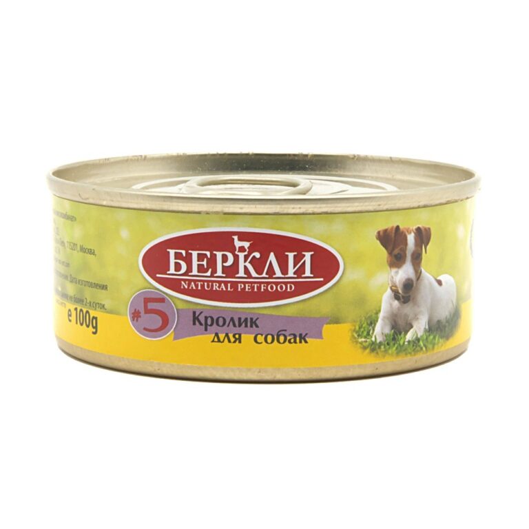 Корм для собак BERKLEY №5 Кролик банка 100г — цена и наличие Корм для собак BERKLEY №5 Кролик банка 100г