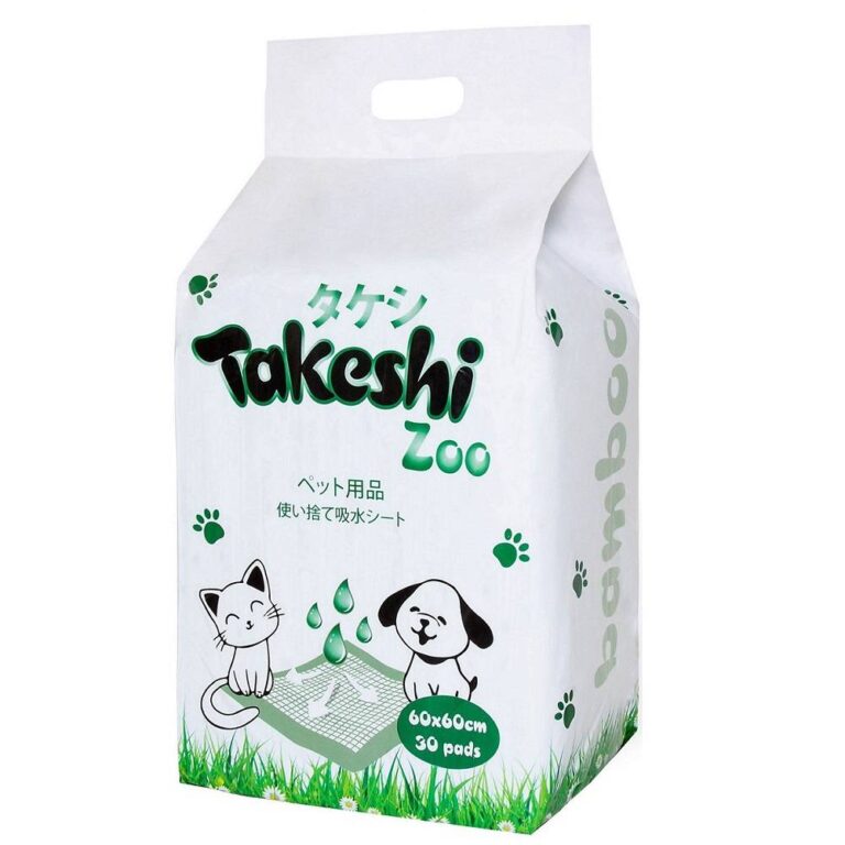 Пеленки для домашних животных TAKESHI ZOO впитывающие бамбуковые 60х60см 30шт Пеленки для домашних животных TAKESHI ZOO впитывающие бамбуковые 60х60см 30шт