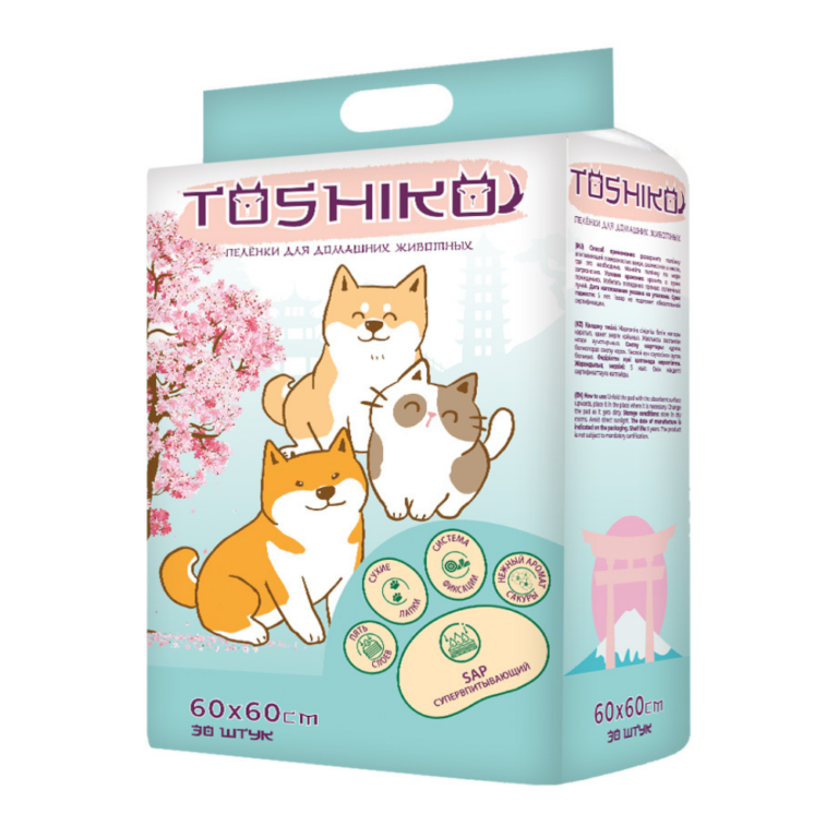 Пеленки TOSHIKO впитывающие одноразовые с суперабсорбентом аром.сакуры 60х60, 30 шт — цена и наличие Пеленки TOSHIKO впитывающие одноразовые с суперабсорбентом аром.сакуры 60х60, 30 шт