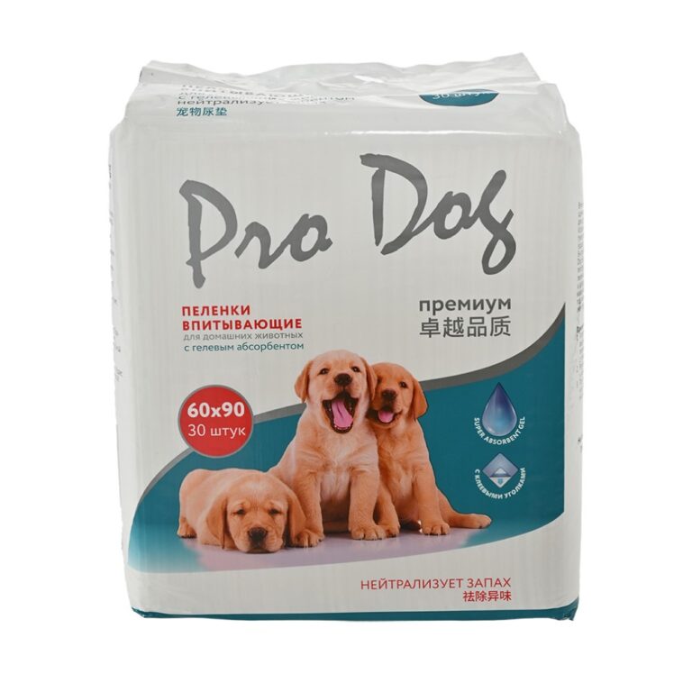 Пеленки впитывающие PRO DOG 60х90см 30шт c гелем и клеевыми уголками — цена и наличие Пеленки впитывающие PRO DOG 60х90см 30шт c гелем и клеевыми уголками