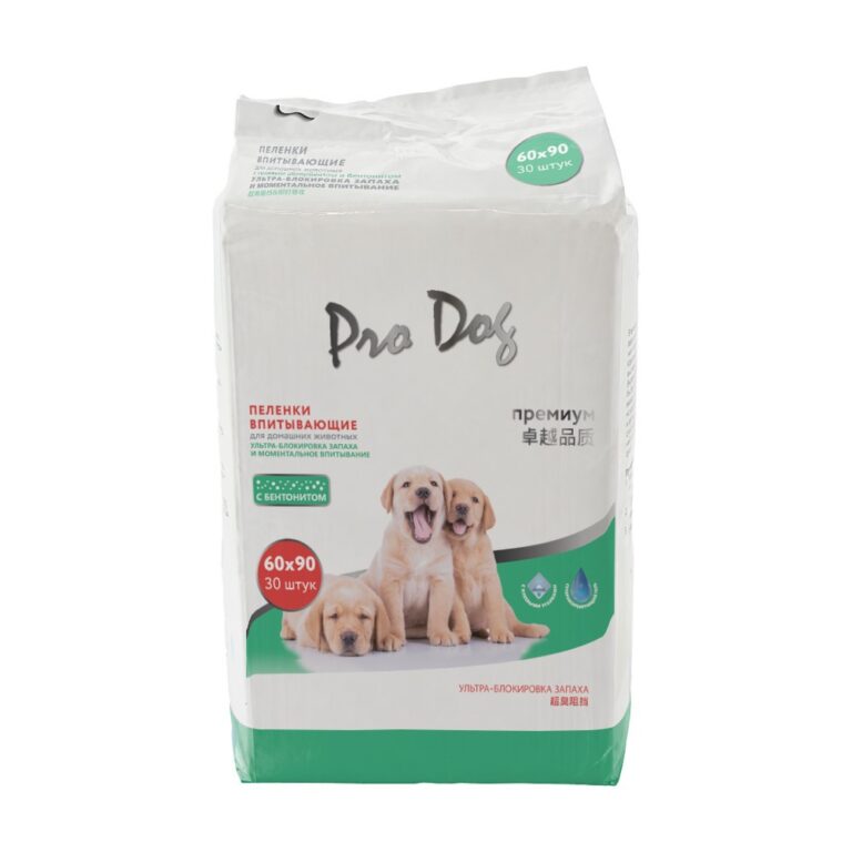 Пеленки впитывающие PRO DOG Bento 60х90см 30шт c гелем, бентонитом и клеев. уголками Пеленки впитывающие PRO DOG Bento 60х90см 30шт c гелем, бентонитом и клеев. уголками
