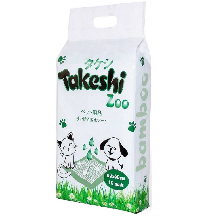 Пеленки впитывающие TAKESHI ZOO бамбуковые, с гелем, 60х60см 10шт Пеленки впитывающие TAKESHI ZOO бамбуковые, с гелем, 60х60см 10шт