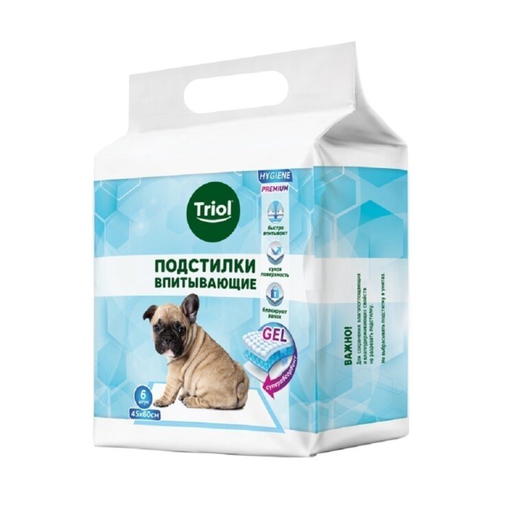 Пеленки впитывающие TRIOL серия Hygiene 45х60см, 6шт — цена и наличие Пеленки впитывающие TRIOL серия Hygiene 45х60см, 6шт