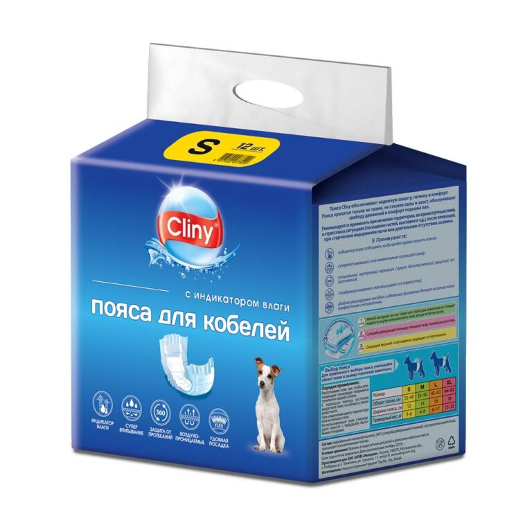 Пояс для кобелей Cliny одноразовые, с индикатором влаги размер S 12шт — цена и наличие Пояс для кобелей Cliny одноразовые, с индикатором влаги размер S 12шт