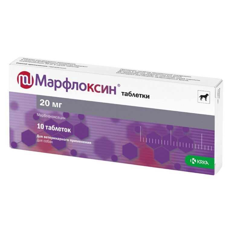 Препарат антимикробный KRKA Марфлоксин 20мг, для собак, 10табл. (рецепт) — цена и наличие Препарат антимикробный KRKA Марфлоксин 20мг, для собак, 10табл. (рецепт)