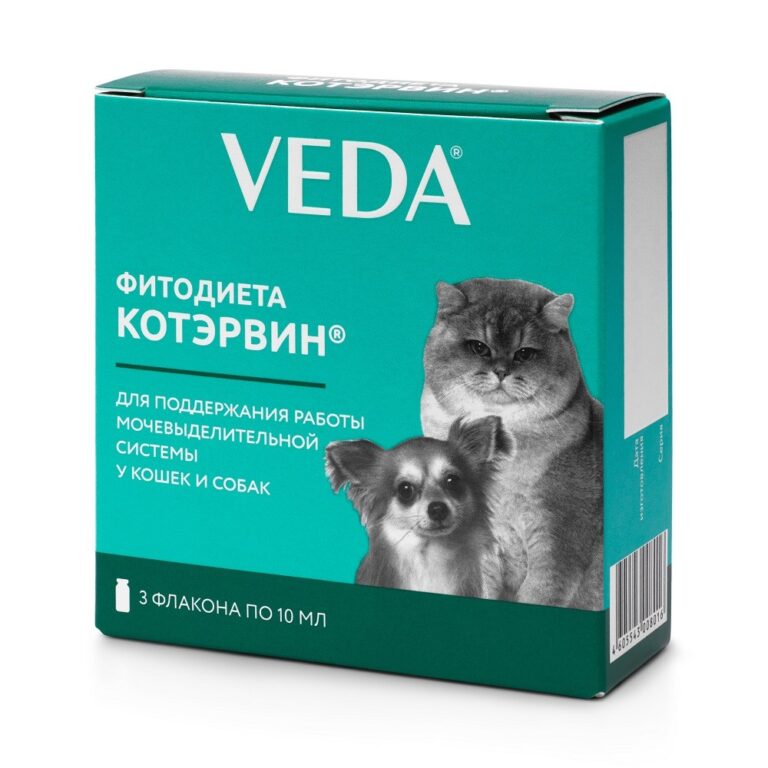 Препарат VEDA Фитодиета Кот Эрвин 3 флакона по 10мл Препарат VEDA Фитодиета Кот Эрвин 3 флакона по 10мл