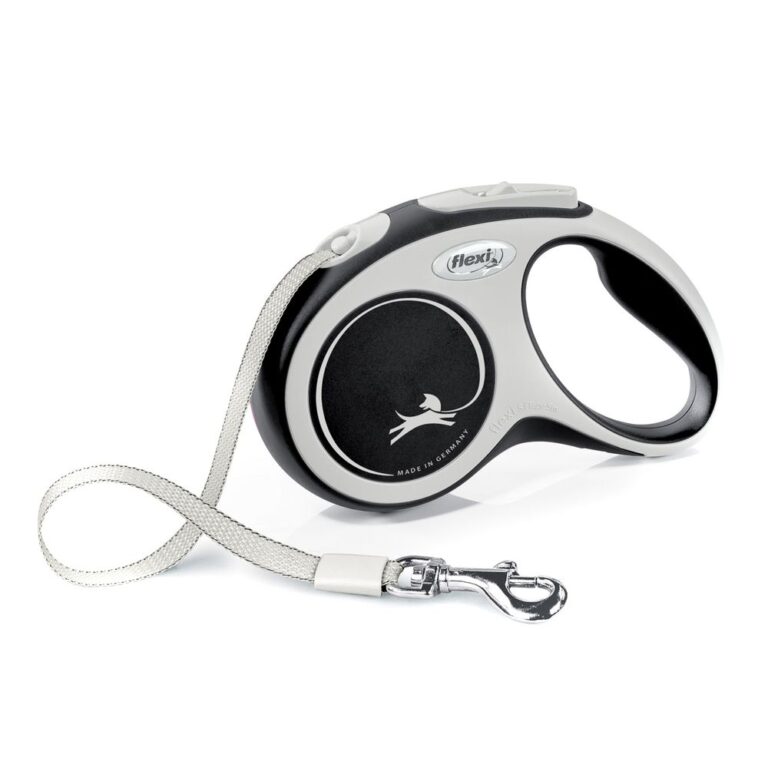 Рулетка для собак Flexi NEW LINE Comfort S (до 15кг) лента 5м серый/черный Рулетка для собак Flexi NEW LINE Comfort S (до 15кг) лента 5м серый/черный