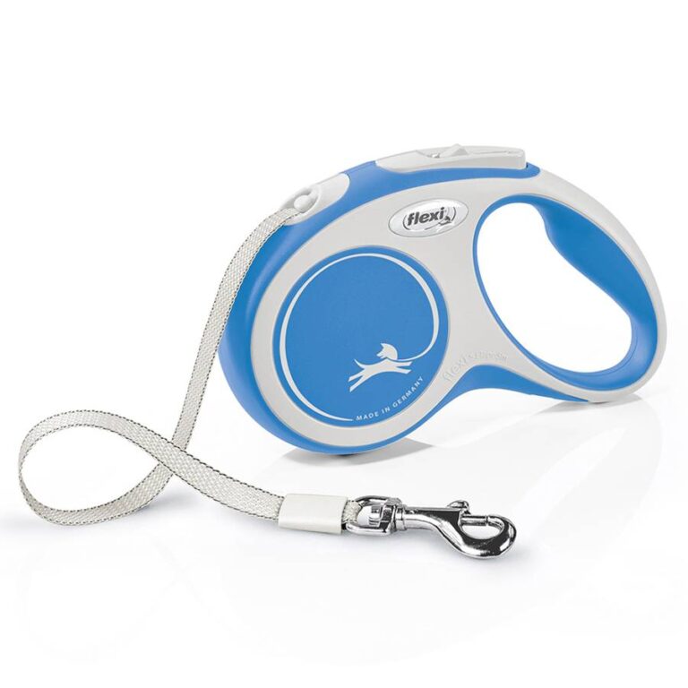 Рулетка для собак Flexi New Line Comfort S (до 15кг) лента 5м серый/синий Рулетка для собак Flexi New Line Comfort S (до 15кг) лента 5м серый/синий