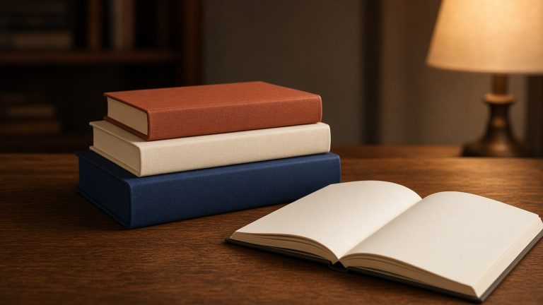 Стопка книг на деревянном столе Стопка книг на деревянном столе