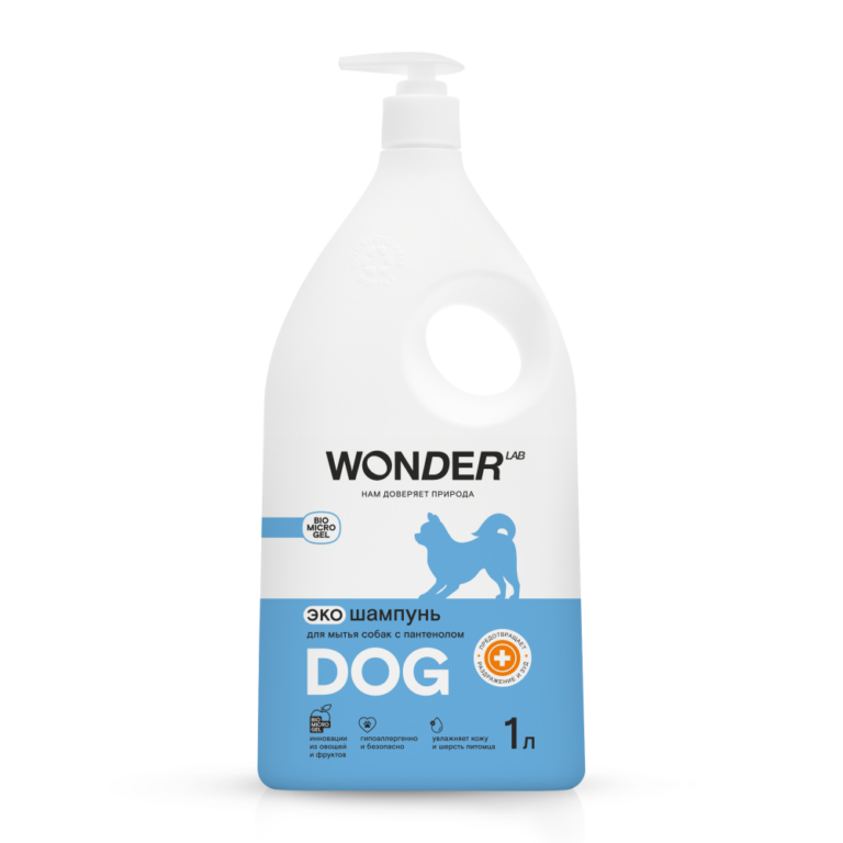 Шампунь для собак WONDER LAB Экошампунь с пантенолом 1л