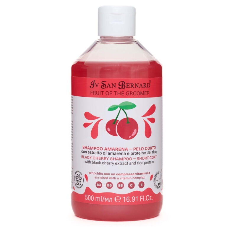 Шампунь Iv San Bernard Black Cherry для короткой шерсти с протеинами риса 500мл Шампунь Iv San Bernard Black Cherry для короткой шерсти с протеинами риса 500мл