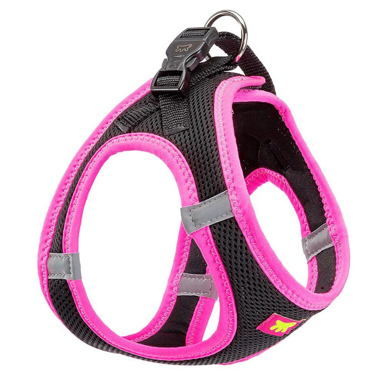 Шлейка для собак FERPLAST Kaori M дышащая, светоотражающая, черно-розовая — цена и наличие Шлейка для собак FERPLAST Kaori M дышащая, светоотражающая, черно-розовая