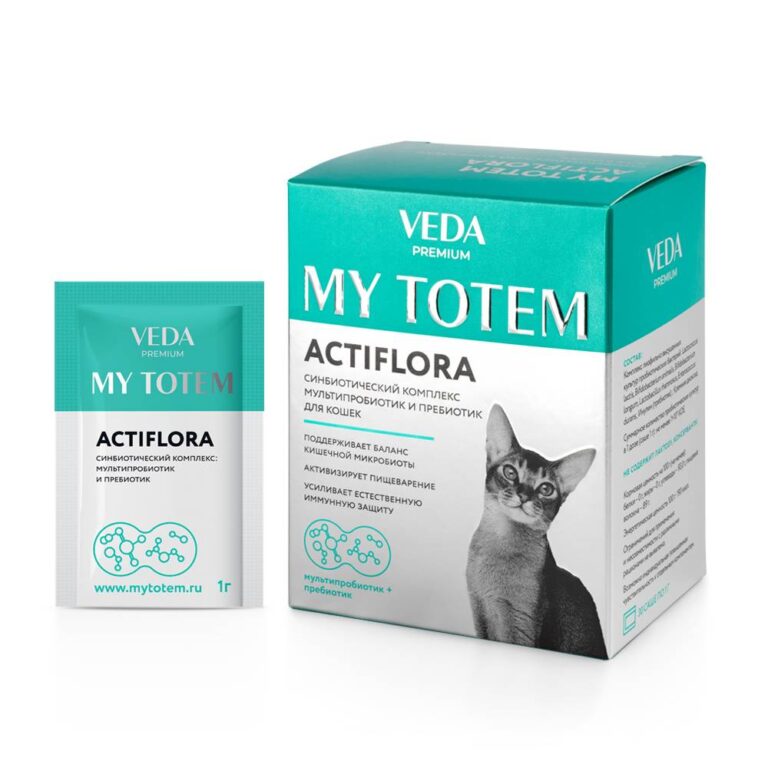 Синбиотический комплекс для кошек VEDA My Totem Actiflora мультипробиотик и пребиотик 30шт — цена и наличие Синбиотический комплекс для кошек VEDA My Totem Actiflora мультипробиотик и пребиотик 30шт