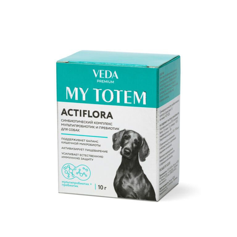 Синбиотический комплекс для собак VEDA MY TOTEM ACTIFLORA мультипробиотик и пребиотик, 10 шт по 10г — цена и наличие Синбиотический комплекс для собак VEDA MY TOTEM ACTIFLORA мультипробиотик и пребиотик, 10 шт по 10г