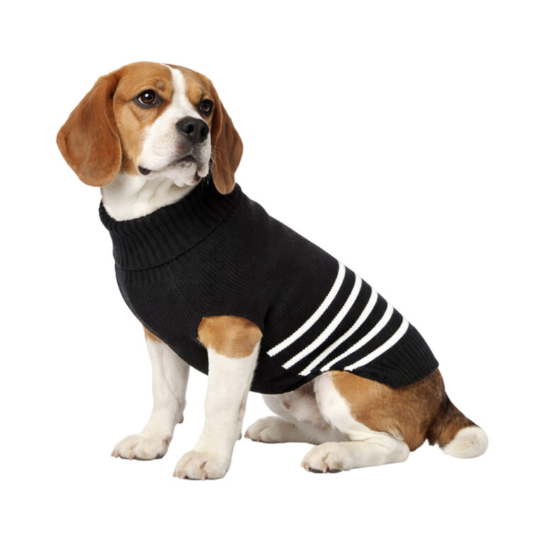 Свитер для собак Foxie Stripes черный р. L (длина спины 40см)