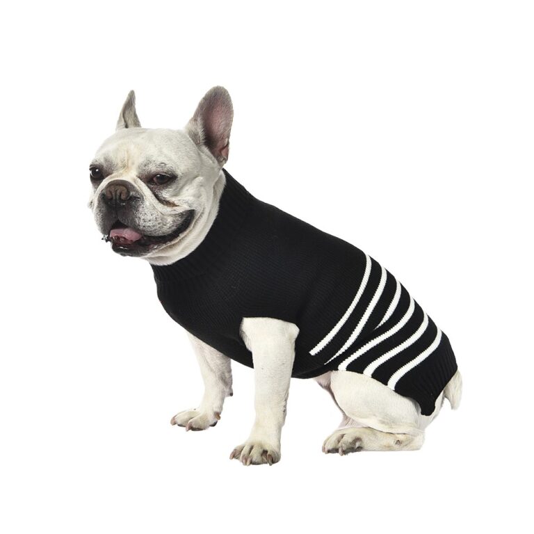 Свитер для собак Foxie Stripes черный р. S (длина спины 30см)