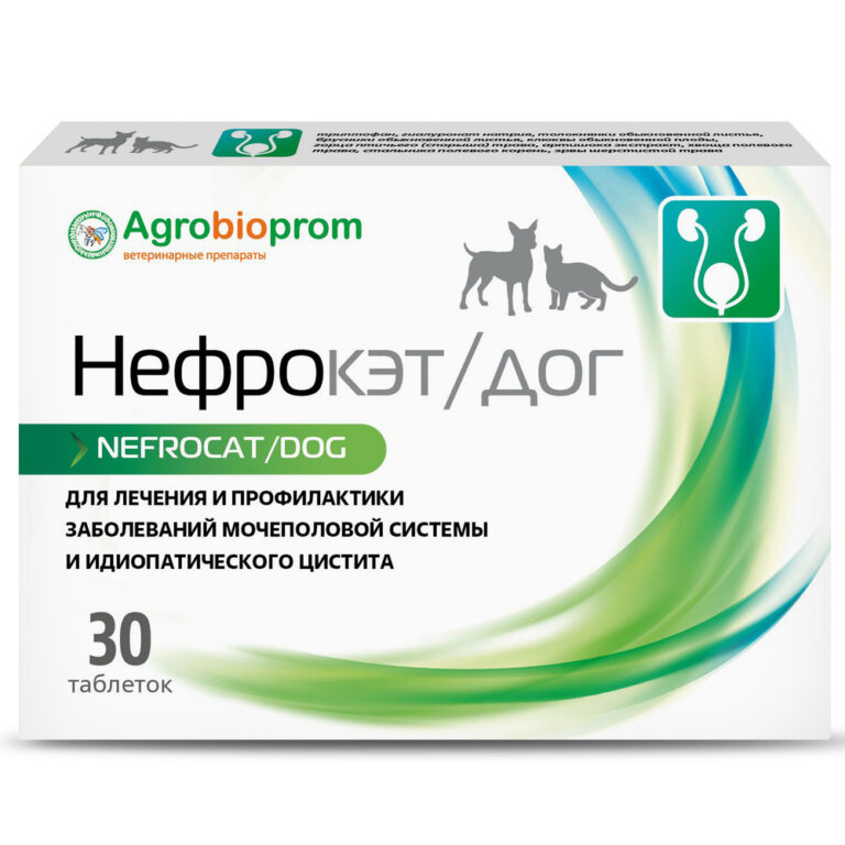 Таблетки для кошек и собак ПЧЕЛОДАР Нефрокэт/дог 30 табл Таблетки для кошек и собак ПЧЕЛОДАР Нефрокэт/дог 30 табл