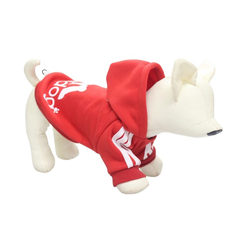 Толстовка для собак Foxie Adidog Sport красная р. M (длина спины 35см, обхват груди 48-52см)
