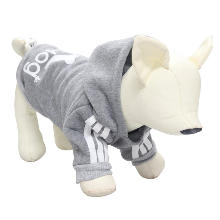 Толстовка для собак Foxie Adidog Sport серая р. M (длина спины 35см, обхват груди 48-52см)