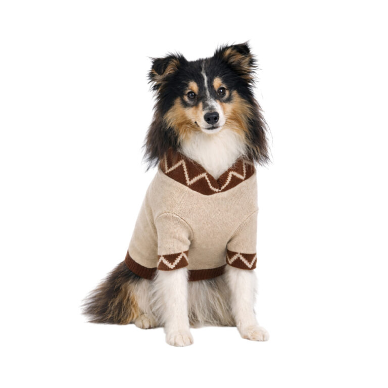 Толстовка для собак Foxie Heritage Knit L (длина спины 40см) коричневый