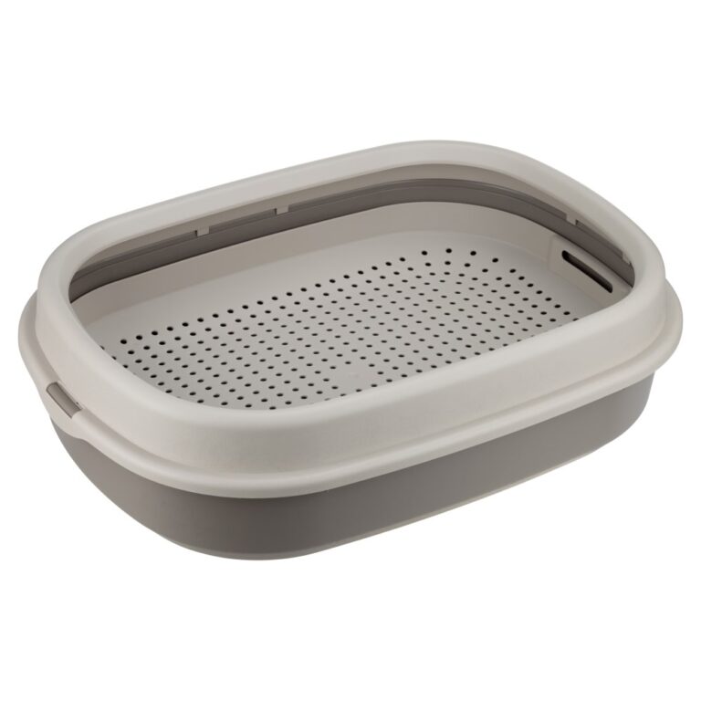 Туалет для кошек Foxie Classic с сеткой и бортом 48х35,5х13см капучино — цена и наличие Туалет для кошек Foxie Classic с сеткой и бортом 48х35,5х13см капучино