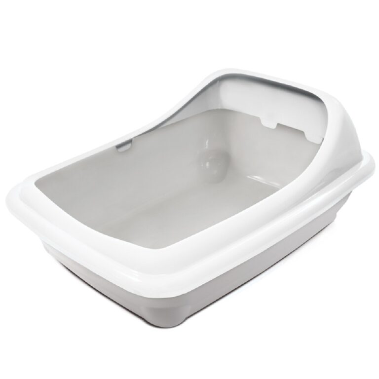 Туалет для кошек GAMMA прямоугольный с ассиметричным бортом "Волна", серый/белый 45,5х35х20см — цена и наличие Туалет для кошек GAMMA прямоугольный с ассиметричным бортом "Волна", серый/белый 45,5х35х20см
