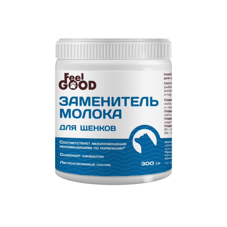Заменитель молока Feel GOOD сухая смесь для щенков, 300г Заменитель молока Feel GOOD сухая смесь для щенков, 300г